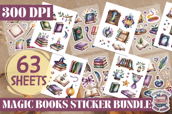 Book Lover Sticker Sheet BUNDLE 63 Magic Review