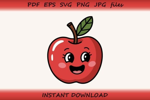 Cute Kawaii Apple Clipart: A Designer's Review