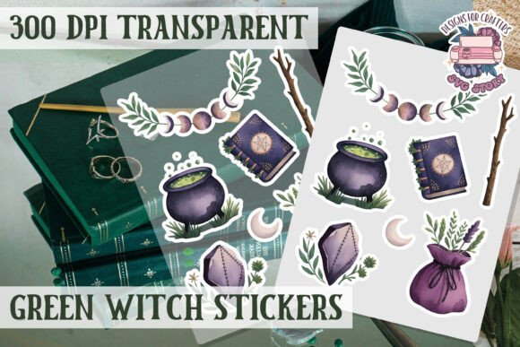 Green Witch Sticker Sheet PNG: A Designer's Review