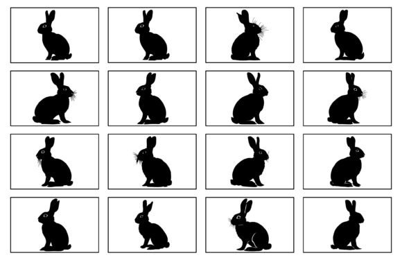 Rabbit Silhouette Vector for T-Shirt Design Review