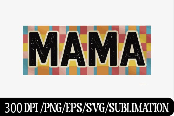 Retro Color Block MAMA Grunge Text: A Designer's Take