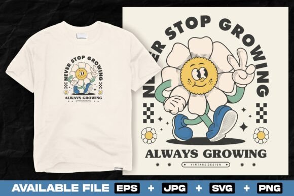 Retro Flower Cartoon Character Design Review