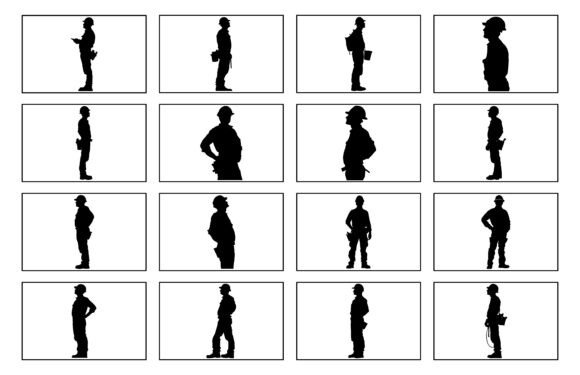 Review: Construction Worker Silhouette Vector for Embroidery