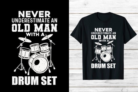 Review: Funny Drummer Old Man Shirt Eps Png for Embroidery