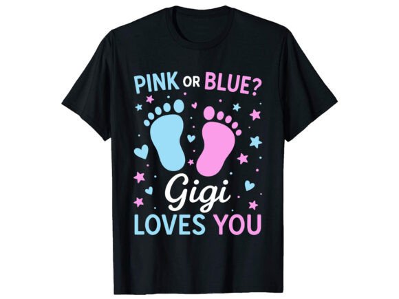 Review: Gigi Loves Gender Reveal T-Shirt PNG SVG for Embroidery