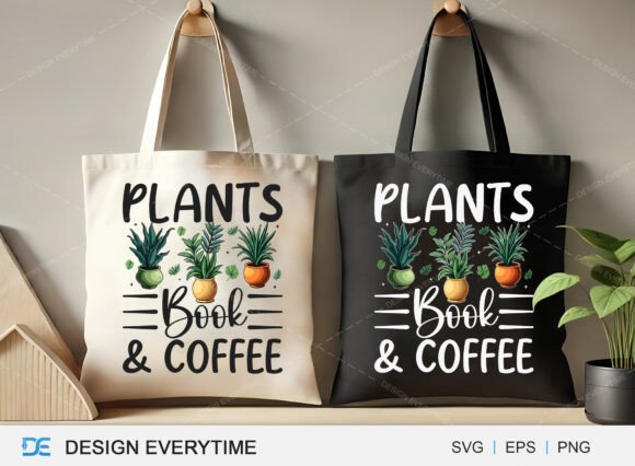 Review: Plants Book Coffee Tote Bag Design for Embroidery