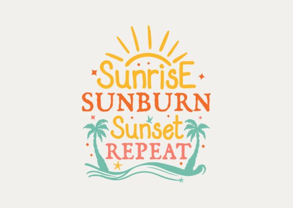 Review: Sunrise Sunburn Sunset Repeat Vector SVG